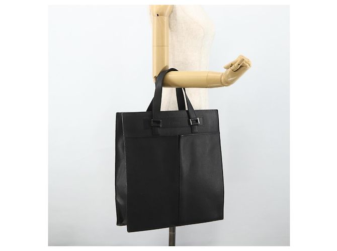 Cartier Borsa Tote in pelle nera e oro Auth bs34621 Nero D'oro - vista 23