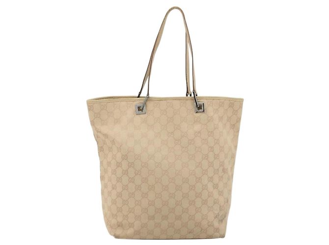 Borsa Tote GG Canvas Gucci Rosa Argento 31243 Auth am11434 - vista 13