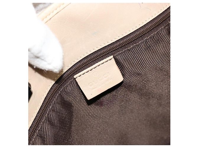 Borsa Tote GG Canvas Gucci Rosa Argento 31243 Auth am11434 - vista 17