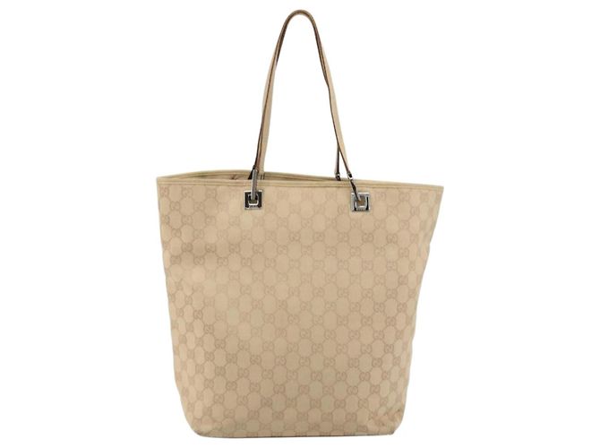Borsa Tote GG Canvas Gucci Rosa Argento 31243 Auth am11434 - vista 2