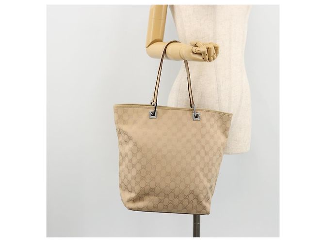 Borsa Tote GG Canvas Gucci Rosa Argento 31243 Auth am11434 - vista 22