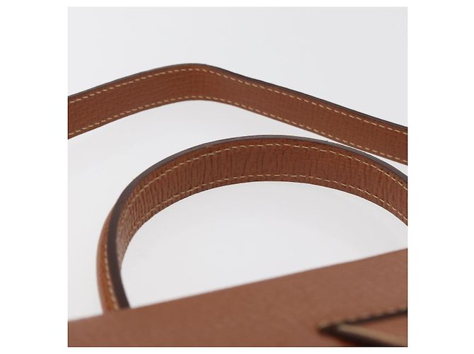 LOEWE Borsa a Mano in Pelle 2 in 1 Marrone Oro Auth ep14461 D'oro - vista 14