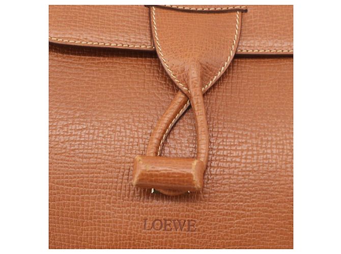 LOEWE Borsa a Mano in Pelle 2 in 1 Marrone Oro Auth ep14461 D'oro - vista 18