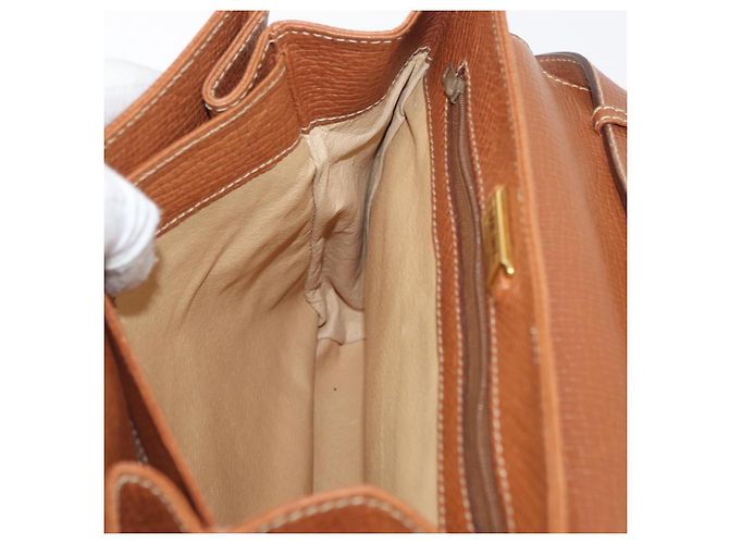 LOEWE Borsa a Mano in Pelle 2 in 1 Marrone Oro Auth ep14461 D'oro - vista 21