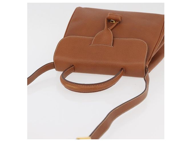 LOEWE Borsa a Mano in Pelle 2 in 1 Marrone Oro Auth ep14461 D'oro - vista 6