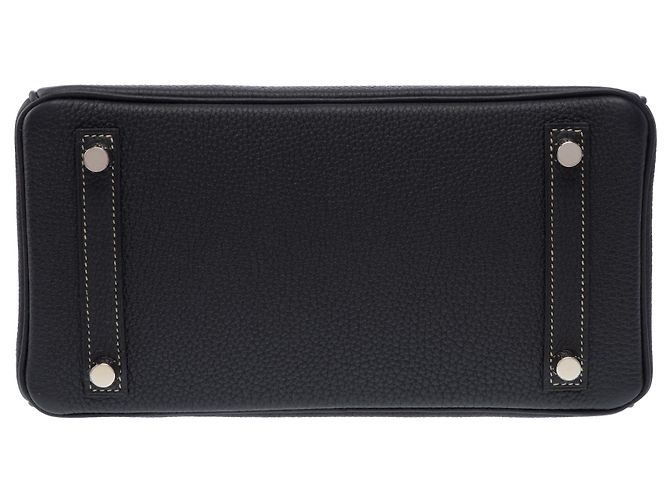 Hermès Borsa HERMES Birkin 25 in Pelle Nera - 103470 Nero - vista 11