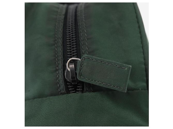 PRADA Borsa a mano in nylon khaki argento autentica am11358A Cachi - vista 10