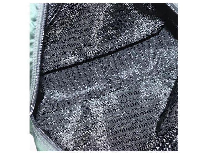 PRADA Borsa a mano in nylon khaki argento autentica am11358A Cachi - vista 11