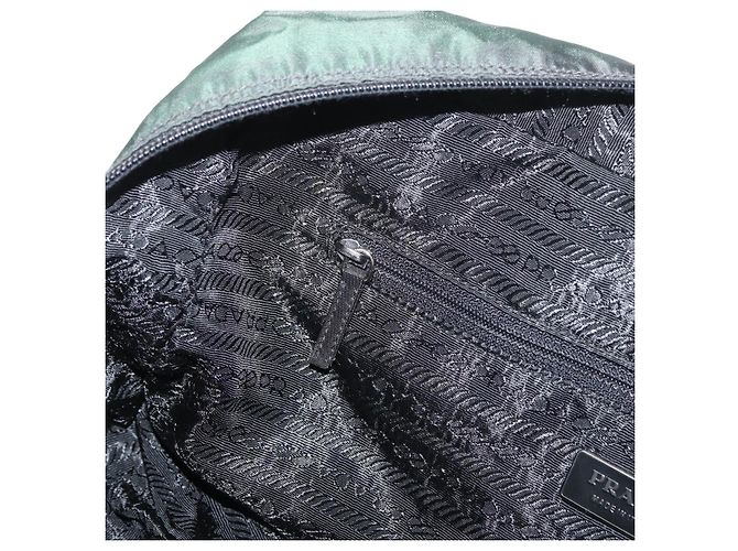 PRADA Borsa a mano in nylon khaki argento autentica am11358A Cachi - vista 21