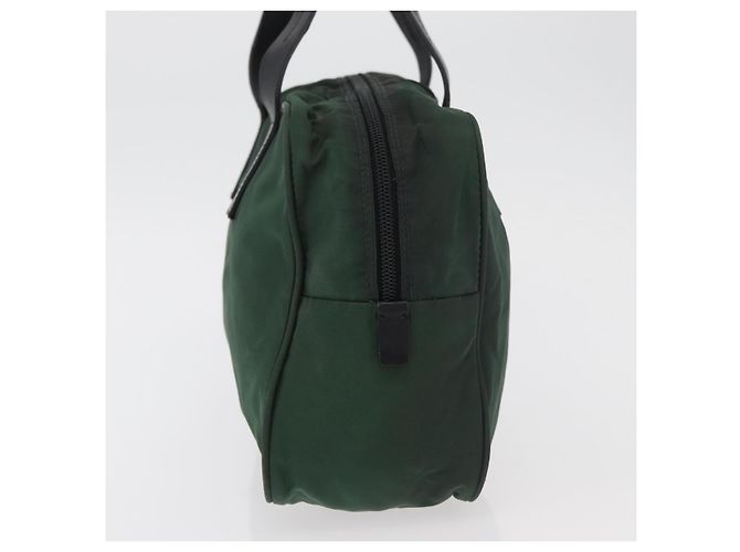 PRADA Borsa a mano in nylon khaki argento autentica am11358A Cachi - vista 3