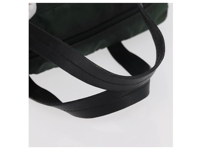 PRADA Borsa a mano in nylon khaki argento autentica am11358A Cachi - vista 7