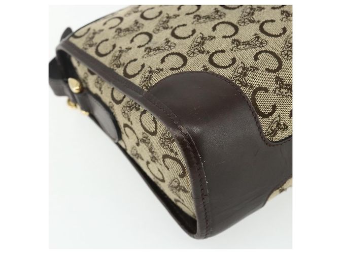 Céline Borsa a Spalla Celine C Sulky in Tela Beige Oro Auth 176618 D'oro - vista 14