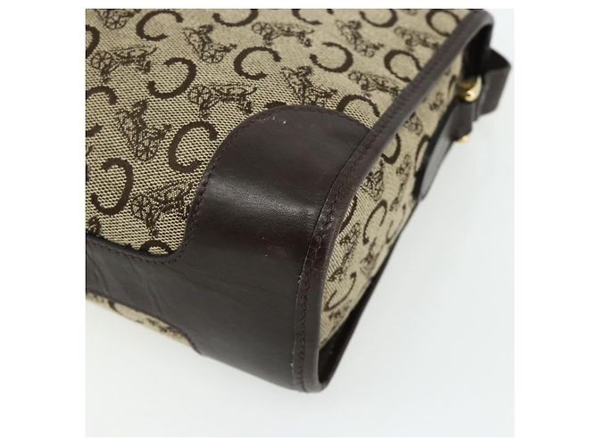 Céline Borsa a Spalla Celine C Sulky in Tela Beige Oro Auth 176618 D'oro - vista 15