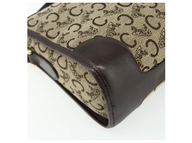 Céline Borsa a Spalla Celine C Sulky in Tela Beige Oro Auth 176618 D'oro - vista 16