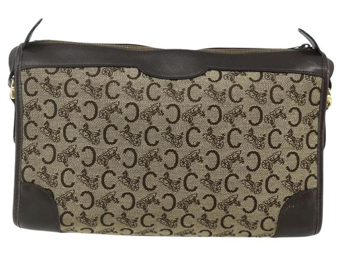 Céline Borsa a Spalla Celine C Sulky in Tela Beige Oro Auth 176618 D'oro - vista 2