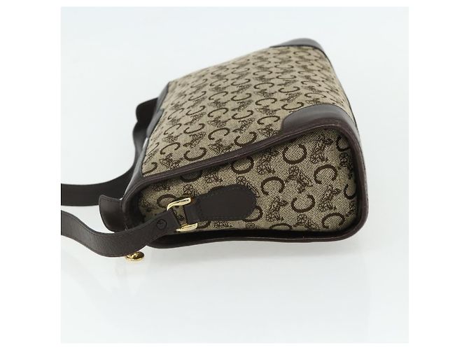Céline Borsa a Spalla Celine C Sulky in Tela Beige Oro Auth 176618 D'oro - vista 3