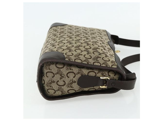 Céline Borsa a Spalla Celine C Sulky in Tela Beige Oro Auth 176618 D'oro - vista 4