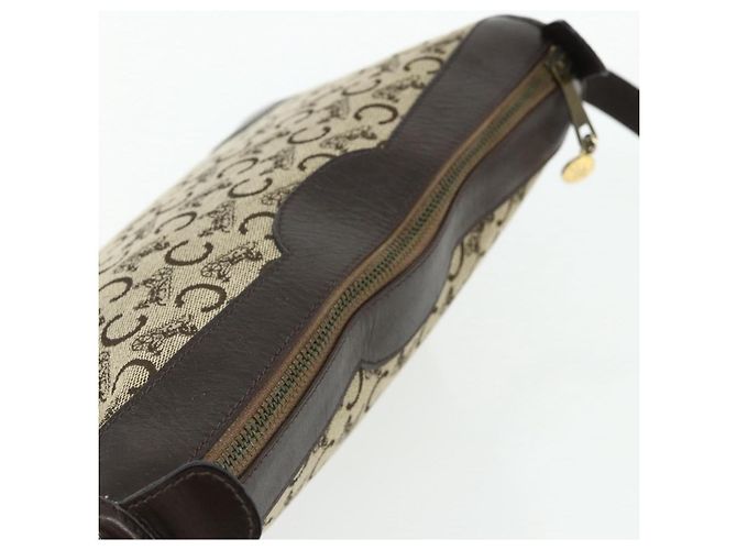 Céline Borsa a Spalla Celine C Sulky in Tela Beige Oro Auth 176618 D'oro - vista 6