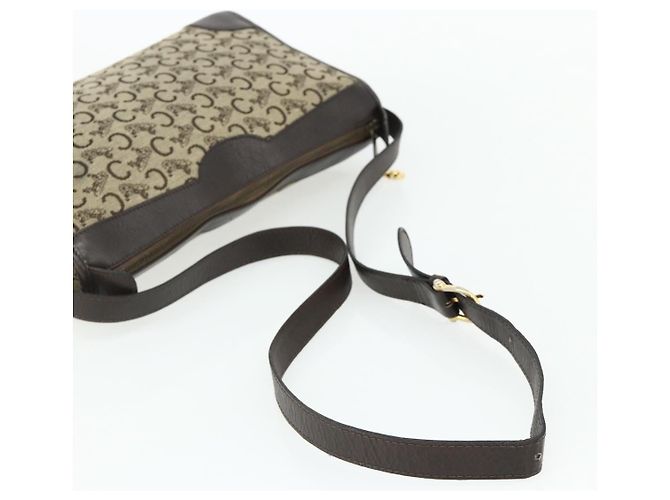 Céline Borsa a Spalla Celine C Sulky in Tela Beige Oro Auth 176618 D'oro - vista 7