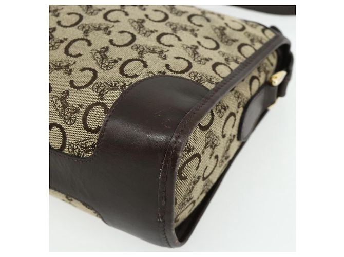 Céline Borsa a Spalla Celine C Sulky in Tela Beige Oro Auth 176618 D'oro - vista 9