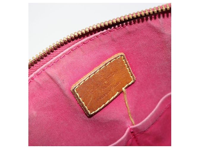 LOUIS VUITTON Borsa a Mano Alma PM Monogram Vernis Rosa Andian M91770 Auth BA12324 - vista 10