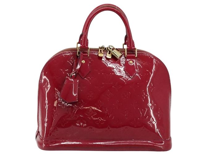 LOUIS VUITTON Borsa a Mano Alma PM Monogram Vernis Rosa Andian M91770 Auth BA12324 - vista 13