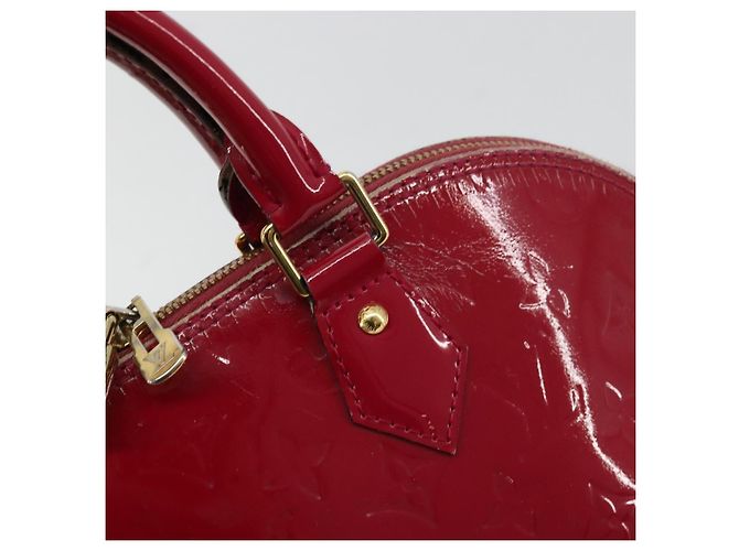 LOUIS VUITTON Borsa a Mano Alma PM Monogram Vernis Rosa Andian M91770 Auth BA12324 - vista 18