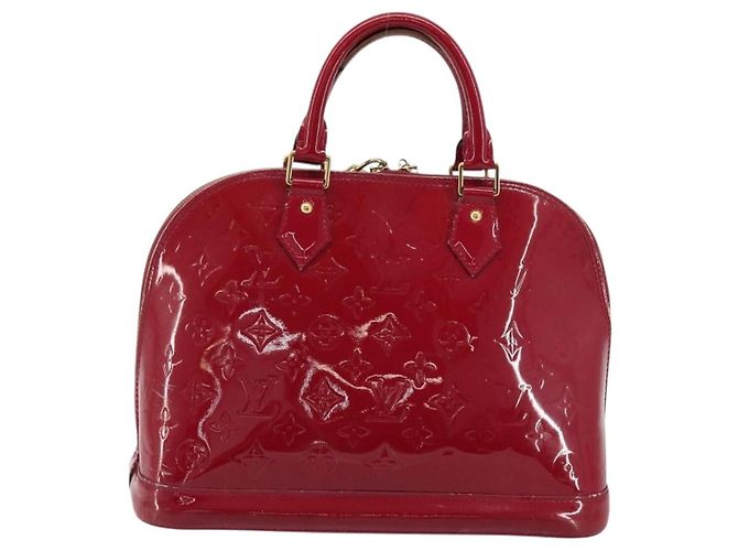 LOUIS VUITTON Borsa a Mano Alma PM Monogram Vernis Rosa Andian M91770 Auth BA12324 - vista 2