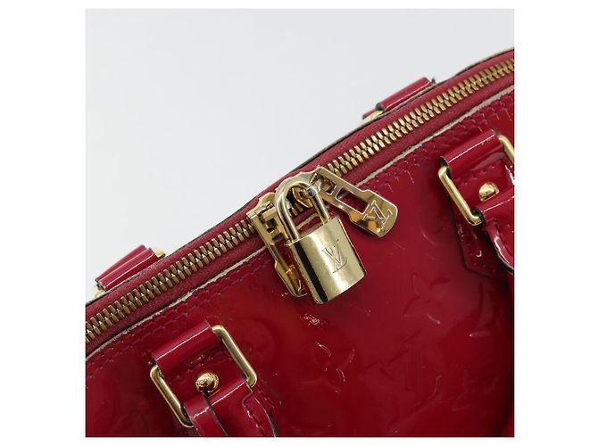 LOUIS VUITTON Borsa a Mano Alma PM Monogram Vernis Rosa Andian M91770 Auth BA12324 - vista 20
