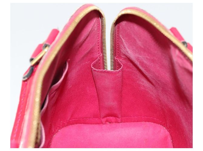 LOUIS VUITTON Borsa a Mano Alma PM Monogram Vernis Rosa Andian M91770 Auth BA12324 - vista 21