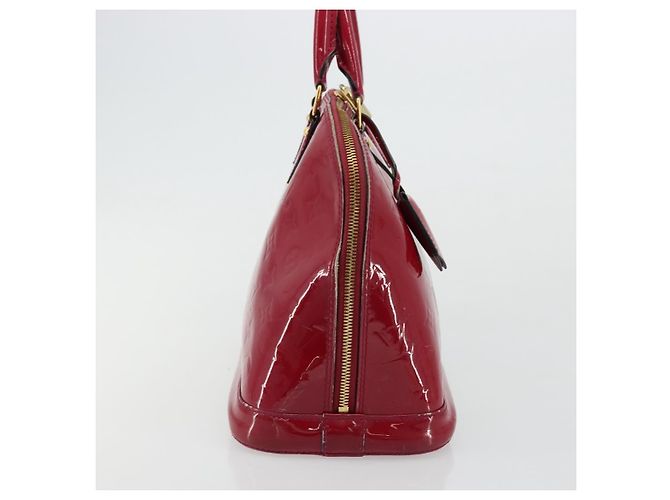 LOUIS VUITTON Borsa a Mano Alma PM Monogram Vernis Rosa Andian M91770 Auth BA12324 - vista 3