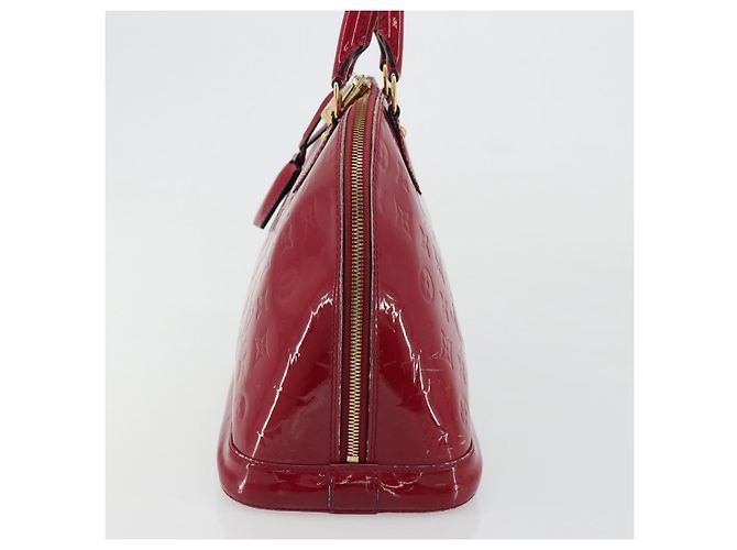 LOUIS VUITTON Borsa a Mano Alma PM Monogram Vernis Rosa Andian M91770 Auth BA12324 - vista 4