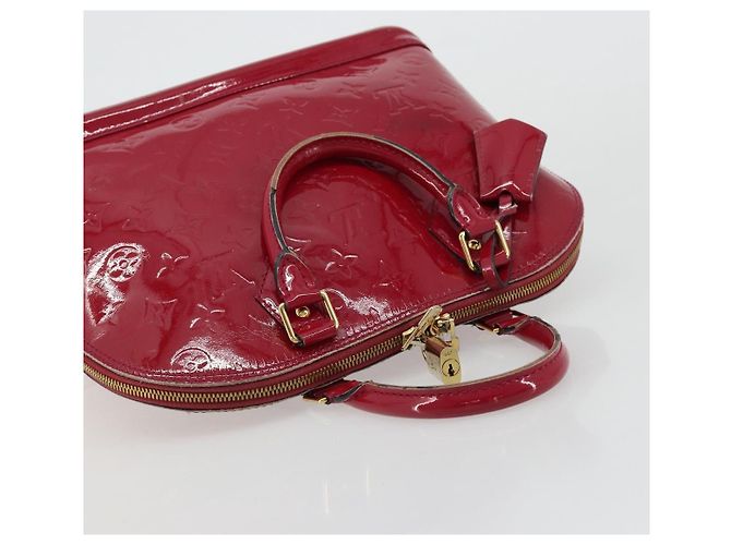 LOUIS VUITTON Borsa a Mano Alma PM Monogram Vernis Rosa Andian M91770 Auth BA12324 - vista 6