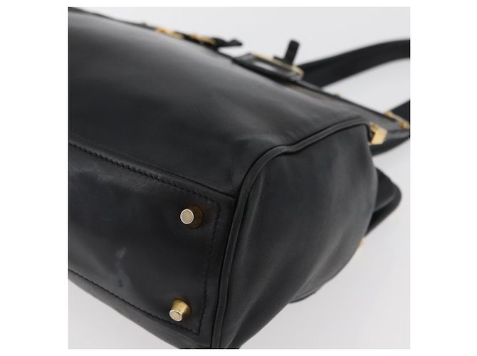 Prada Borsa Tote in Pelle Nera e Oro Auth 176925A Nero D'oro - vista 14