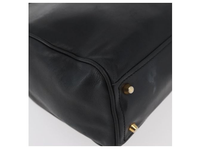 Prada Borsa Tote in Pelle Nera e Oro Auth 176925A Nero D'oro - vista 15