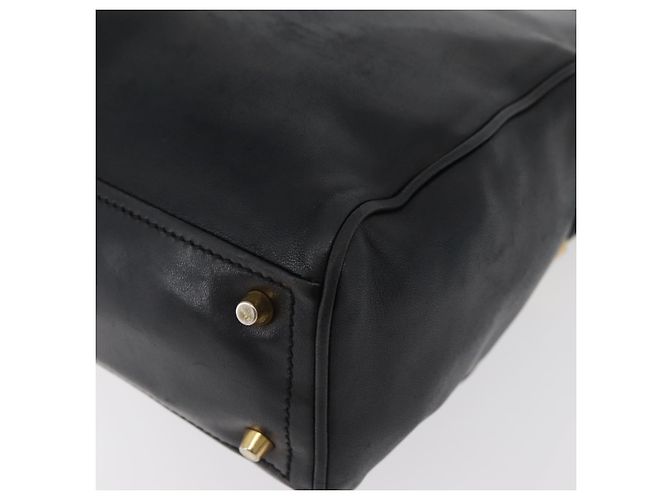 Prada Borsa Tote in Pelle Nera e Oro Auth 176925A Nero D'oro - vista 16