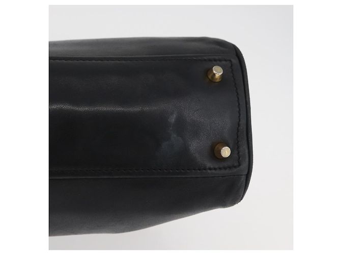Prada Borsa Tote in Pelle Nera e Oro Auth 176925A Nero D'oro - vista 6