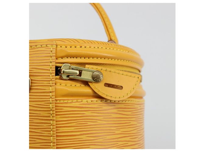 LOUIS VUITTON Borsa a Mano Epi Cannes Gialla M48039 LV Auth ep14185A Giallo - vista 9
