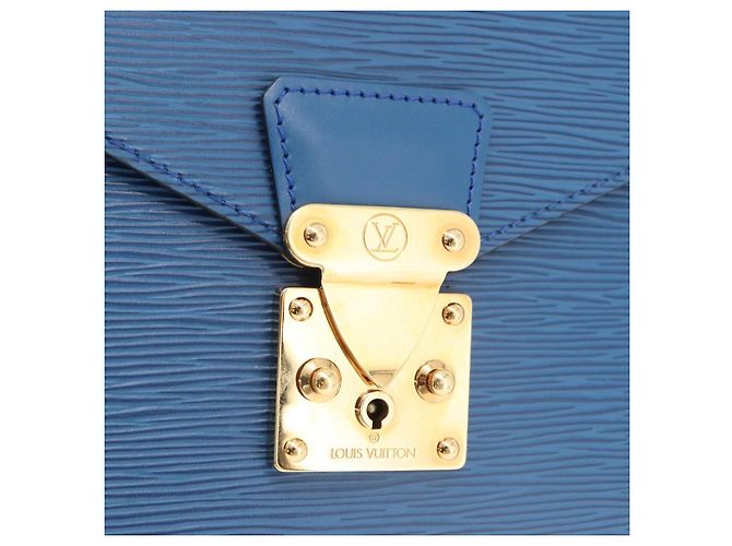 LOUIS VUITTON Borsa a Mano Epi Concorde Blu M52135 LV Auth 176249 - vista 17
