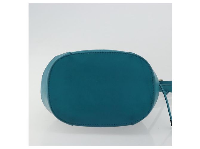 Borsa a Spalla Diamante in Pelle Blu Argento GUCCI 354229 Auth 177084A - vista 5