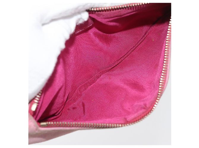 Pochette in Suede CHANEL Icon Series Rosa Oro CC Auth 176765 D'oro - vista 11