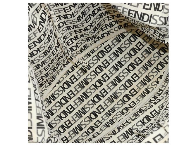 FENDI FENDISSIME Tote Bag aus Nylon in Weiß CC Auth 176808 - Ansicht 10