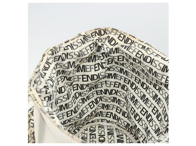 FENDI FENDISSIME Tote Bag aus Nylon in Weiß CC Auth 176808 - Ansicht 11