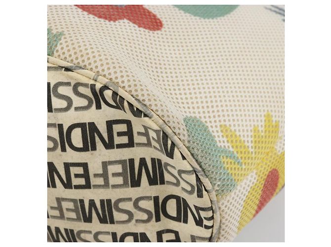 FENDI FENDISSIME Tote Bag aus Nylon in Weiß CC Auth 176808 - Ansicht 15