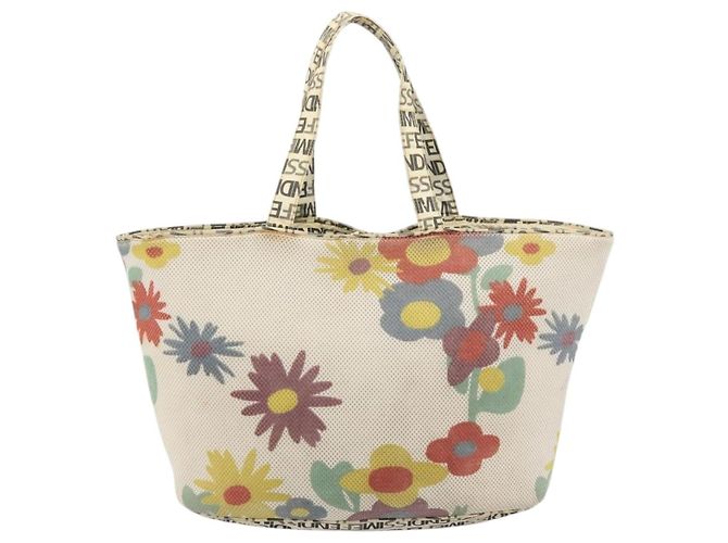 FENDI FENDISSIME Tote Bag aus Nylon in Weiß CC Auth 176808 - Ansicht 2