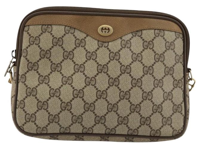 Bolso de Hombro GG Supreme Gucci Beige Oro 97 02 068 Auth ep14104 Dorado - vista 13
