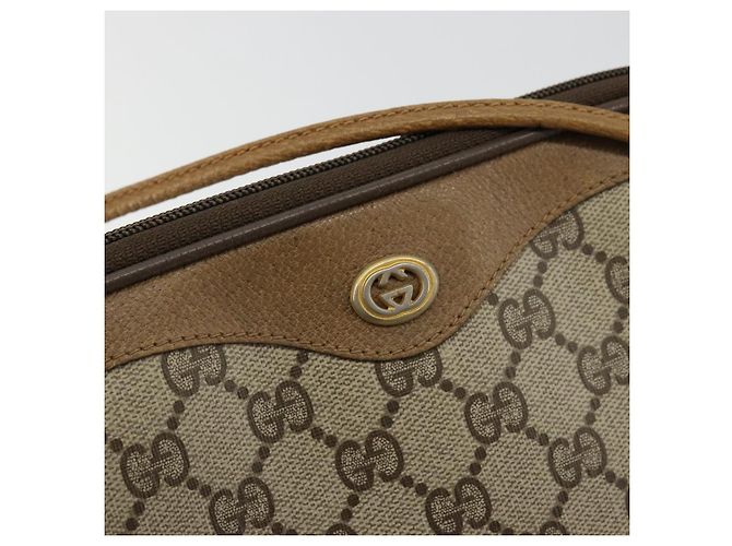 Bolso de Hombro GG Supreme Gucci Beige Oro 97 02 068 Auth ep14104 Dorado - vista 17