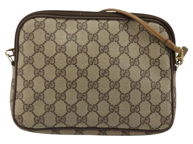 Bolso de Hombro GG Supreme Gucci Beige Oro 97 02 068 Auth ep14104 Dorado - vista 2