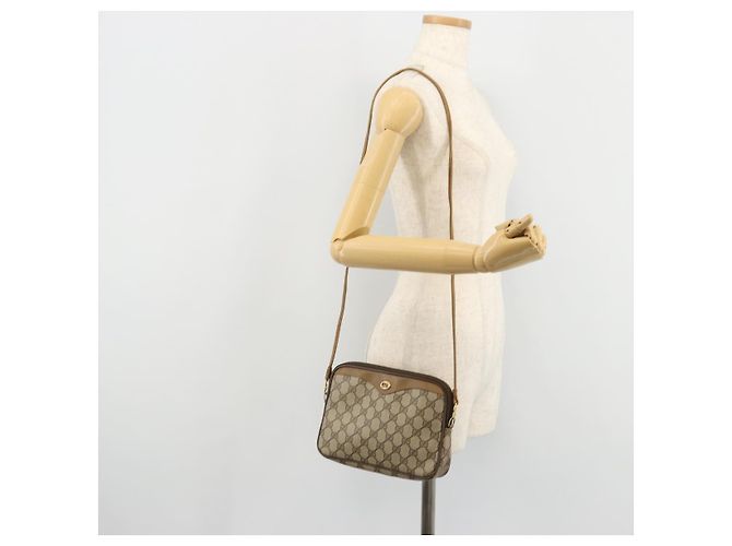 Bolso de Hombro GG Supreme Gucci Beige Oro 97 02 068 Auth ep14104 Dorado - vista 21