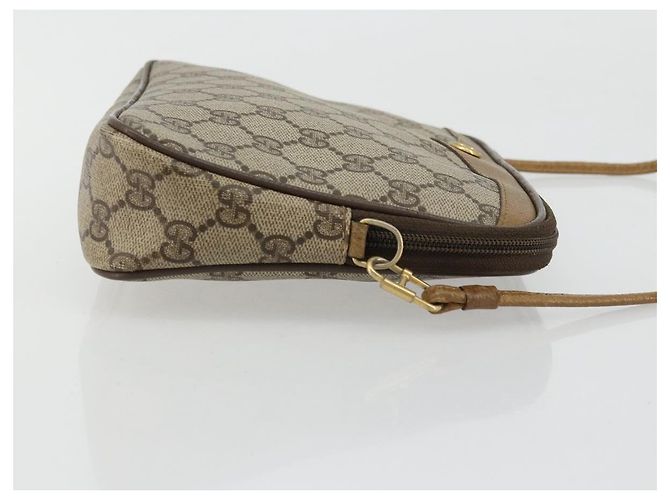Bolso de Hombro GG Supreme Gucci Beige Oro 97 02 068 Auth ep14104 Dorado - vista 3